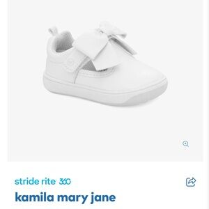 Stride Rite White Kamila Mary Jane Baby Shoes